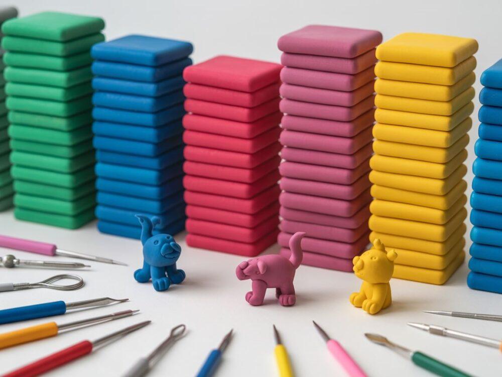 Bloki modeliny na białym tle