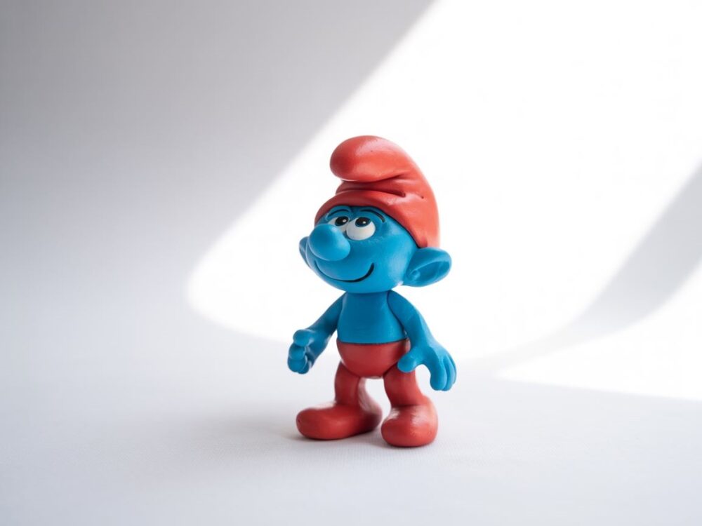 Figurka Smerfa z gliny