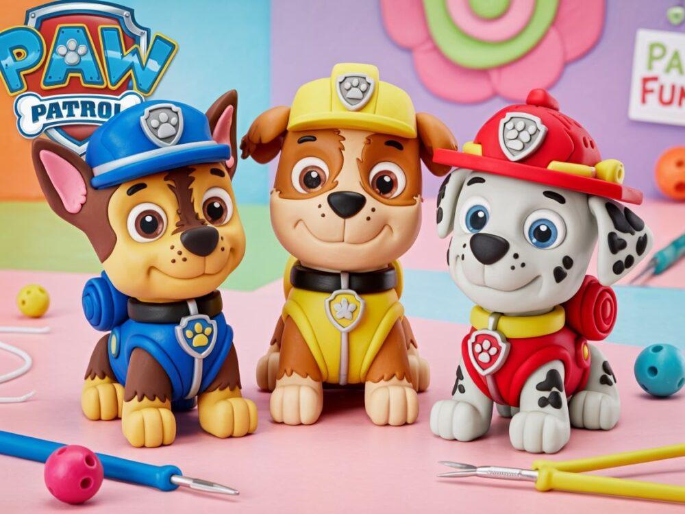 Figurki Paw Patrol z modeliny
