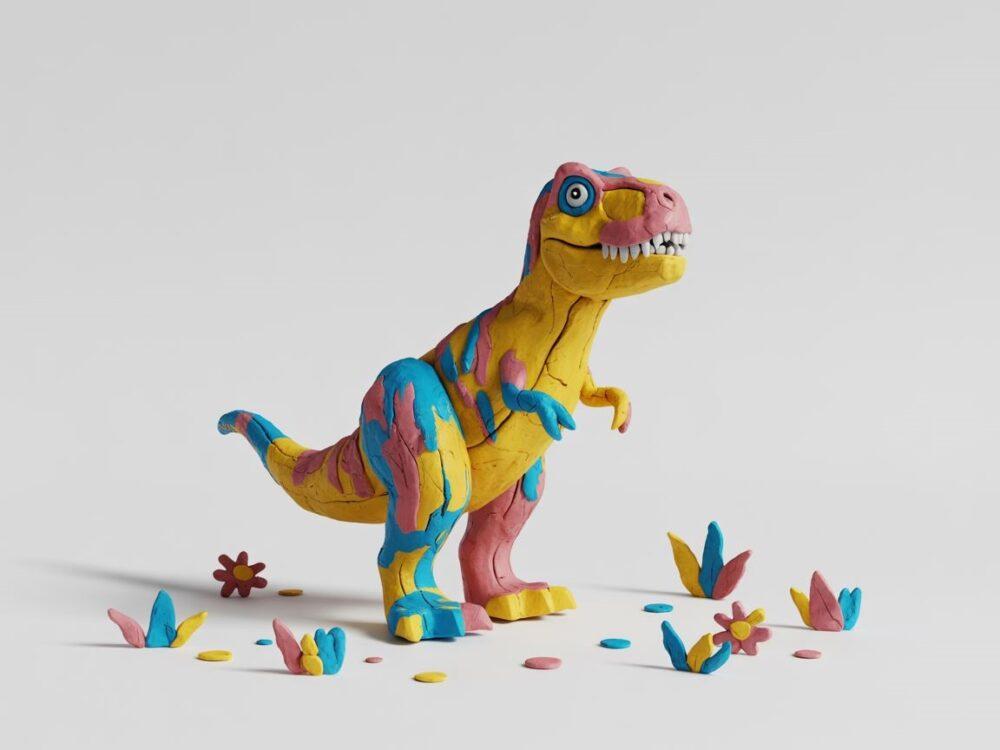Plastelinowy tyranozaur
