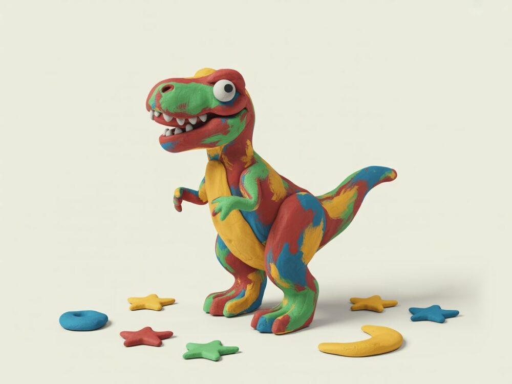 Ręcznie wykonany tyranozaur