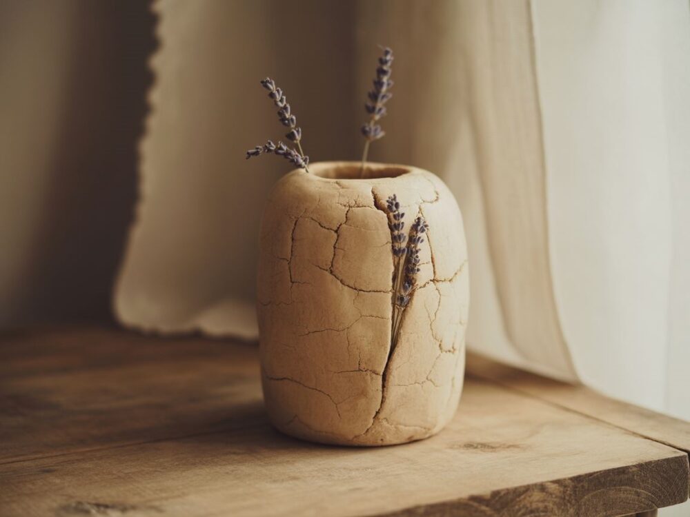 dekoracyjny wazon na stole