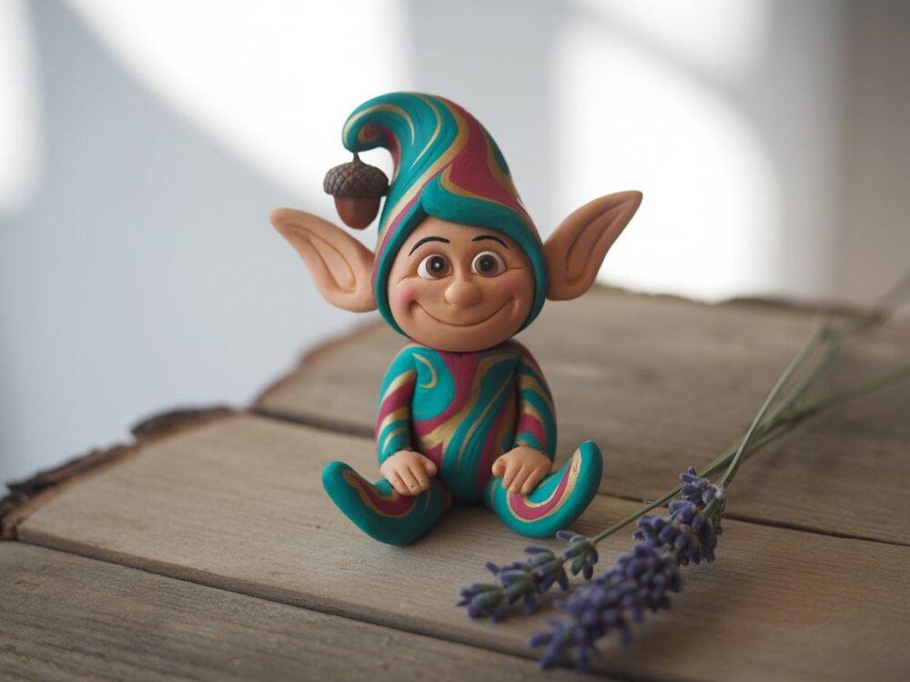 figurka elfa z modeliny