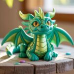 figurka smoka z gliny polimerowej