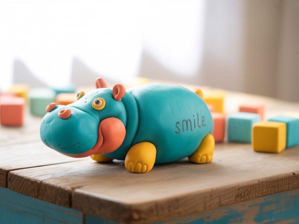 hipopotam z plasteliny