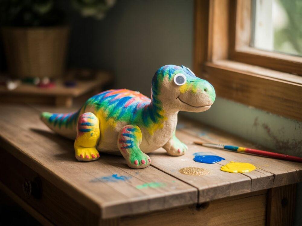 kolorowa figurka dinozaura