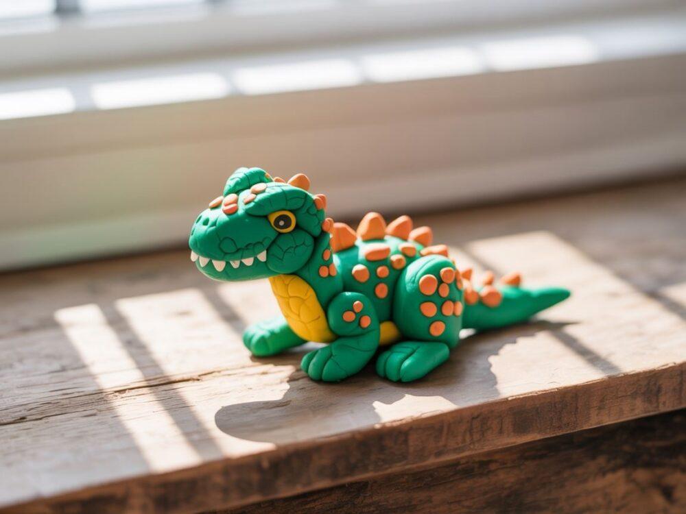 kolorowa figurka dinozaura