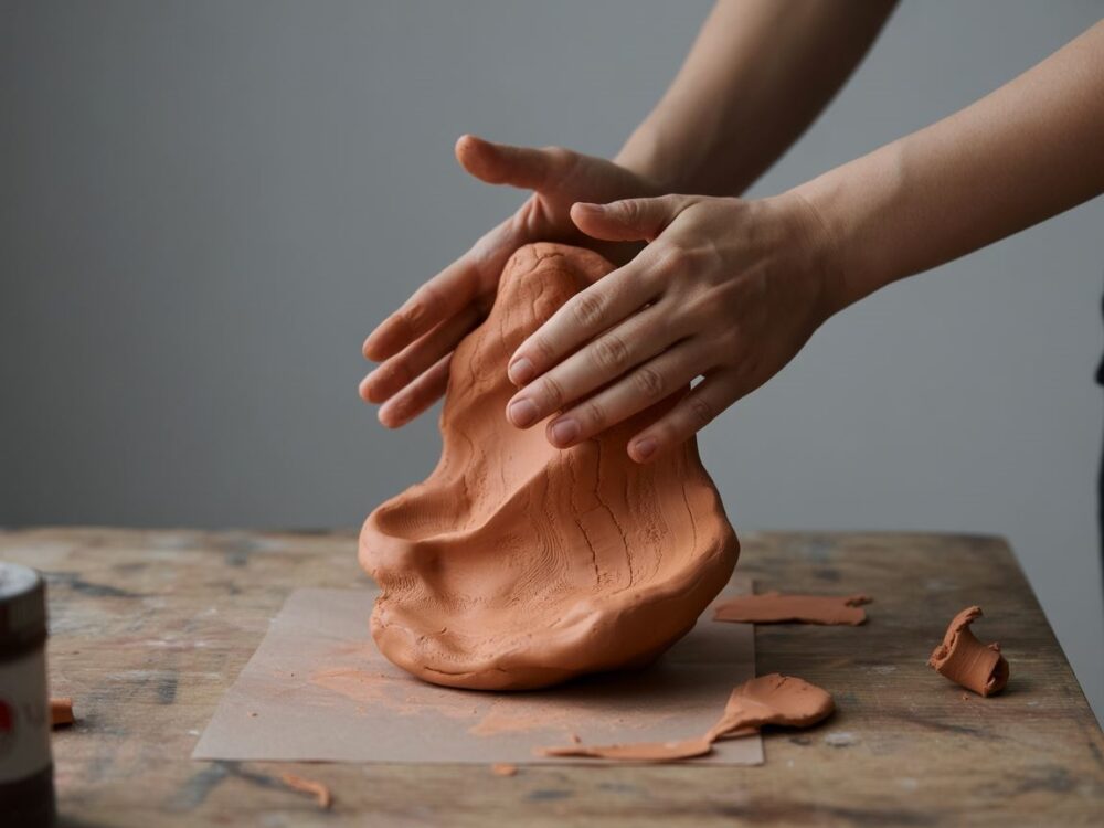 kolorowa modelina na stole