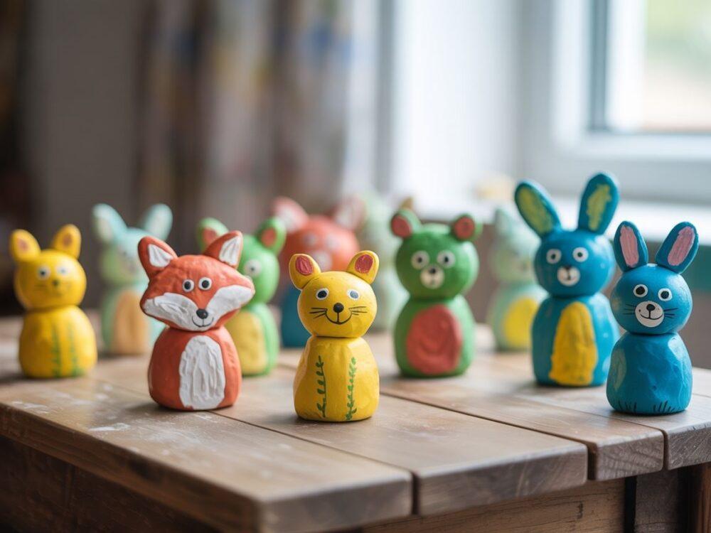 kolorowe ozdoby z masy solnej