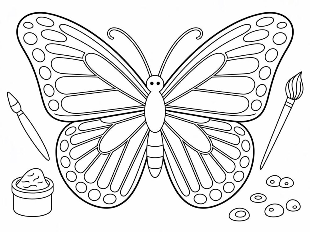 kolorowy motyl rękodzieło