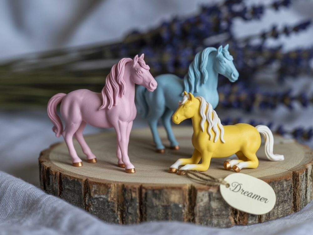 miniaturowe konie z modeliny
