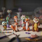 miniaturowe rzeźby z modeliny