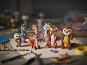 miniaturowe rzeźby z modeliny