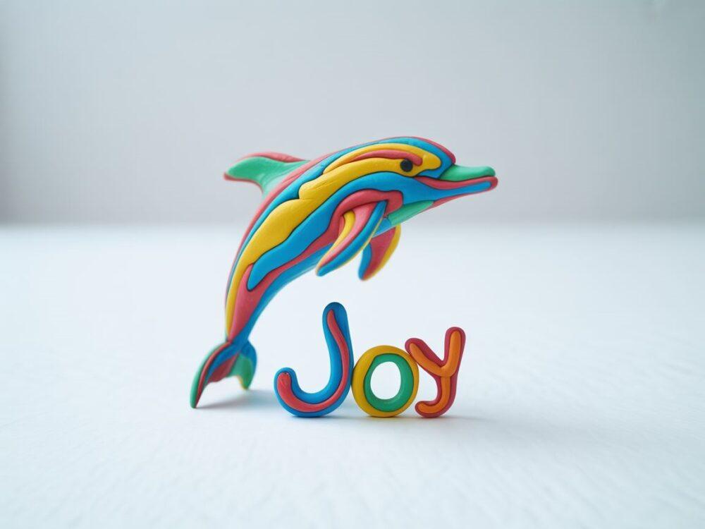 model delfina z plasteliny