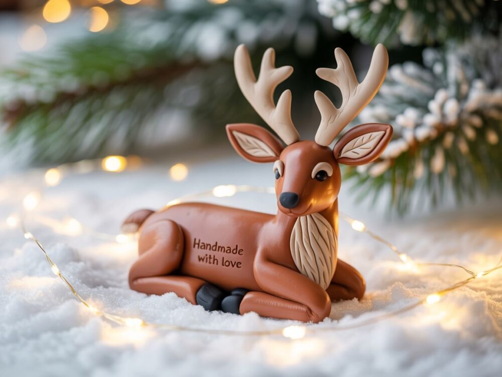 modelina renifer świąteczny