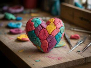 modelina w kształcie serca