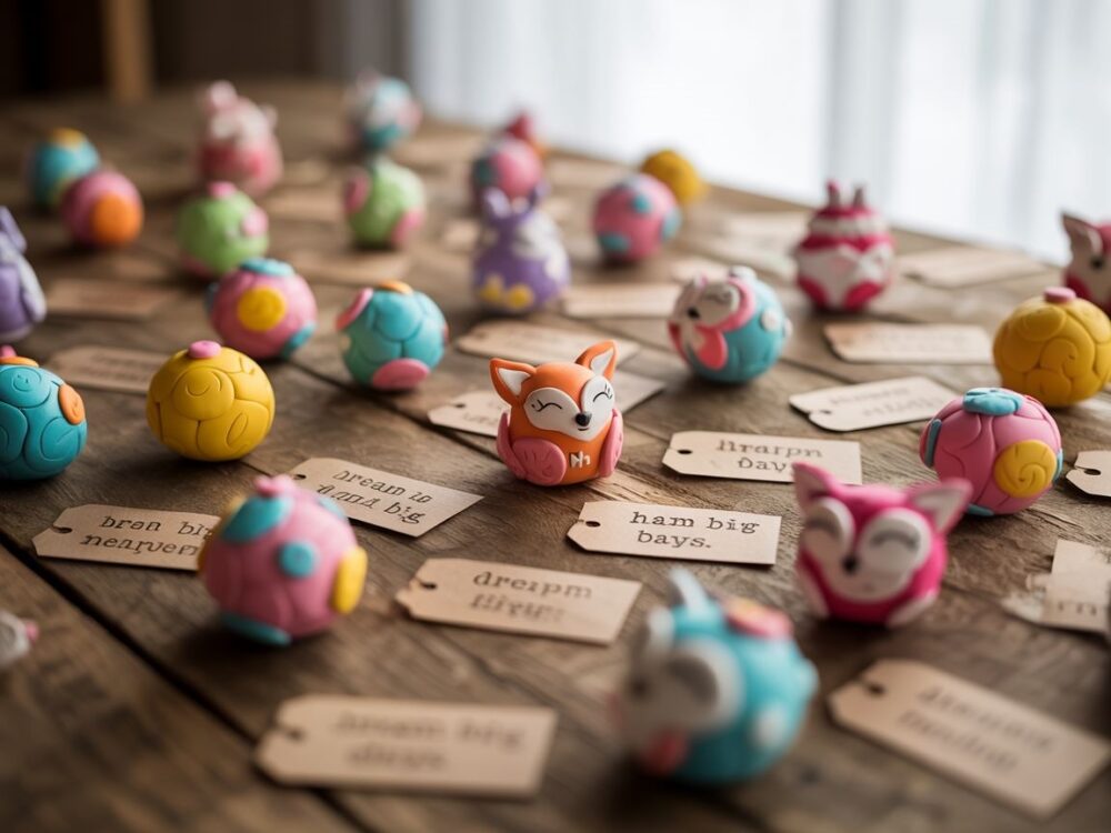 modelina w kształcie zawieszek