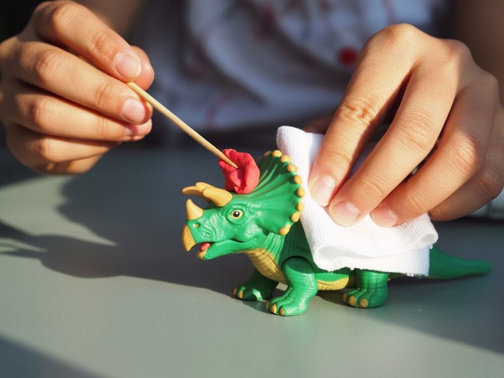 plastelina na dziecięcej zabawce