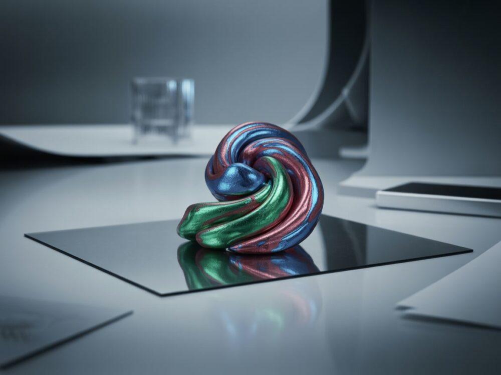 plastelina o metalicznym efekcie