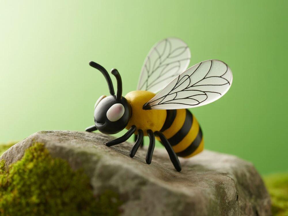 pszczoła z plasteliny