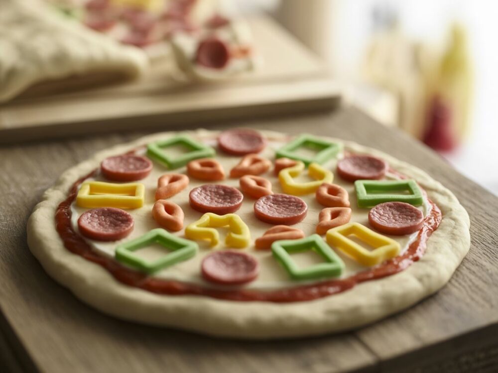 ręcznie robiona pizza z ciasta solnego