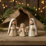 ręcznie robiona szopka bożonarodzeniowa