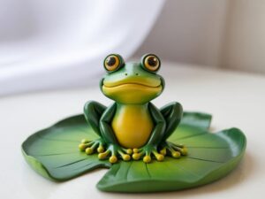 ręcznie robiona żaba z modeliny