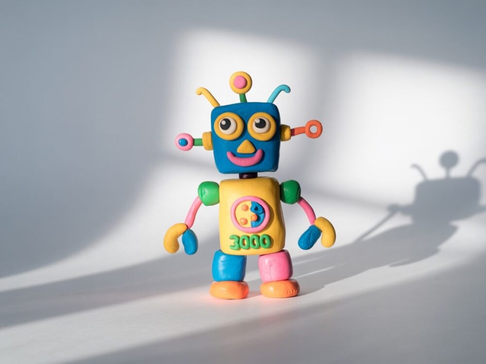 robot z plasteliny