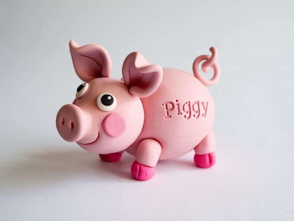 świnka ręcznie lepiona