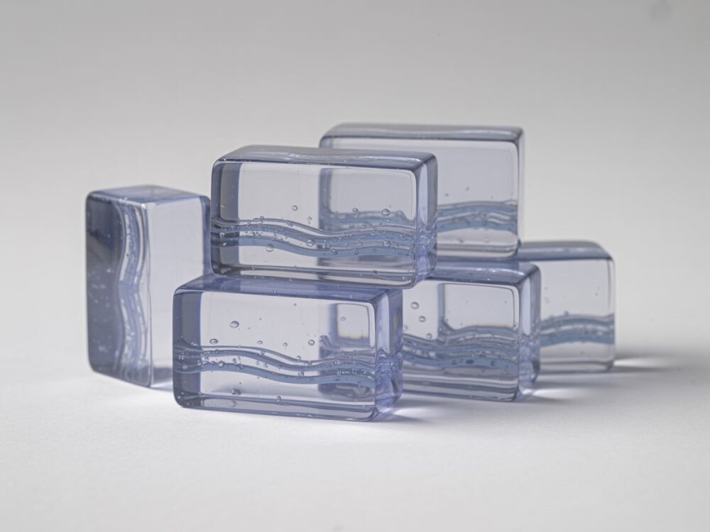 transparent Fimo slices