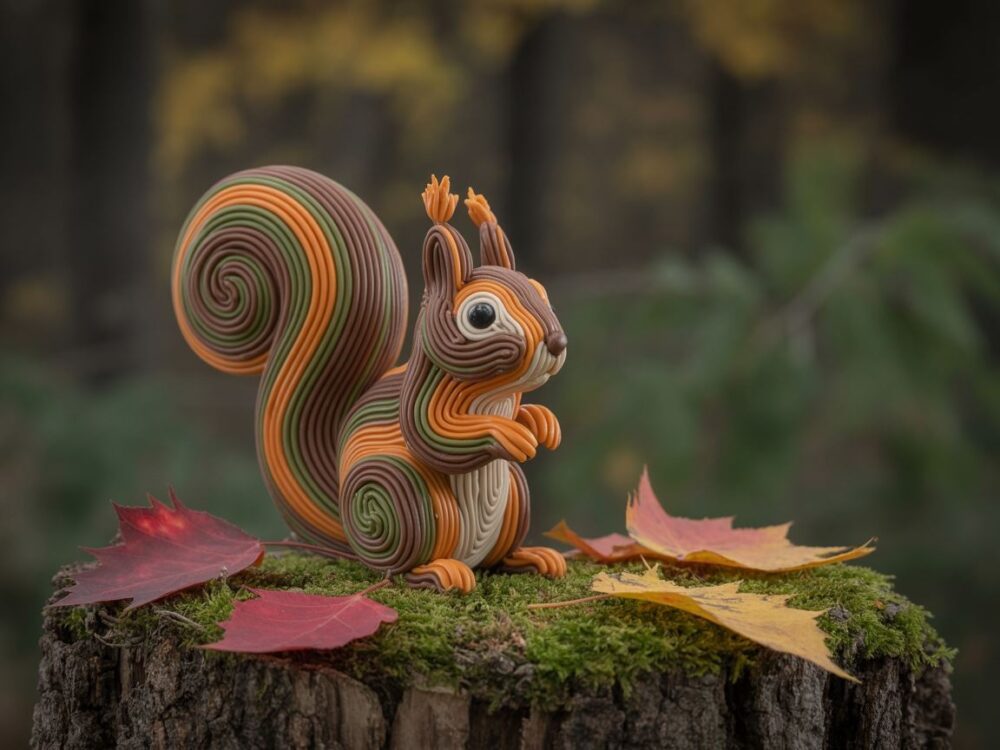 wiewiórka z plasteliny