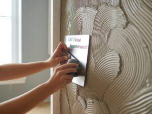 wzory z gipsu na ścianie