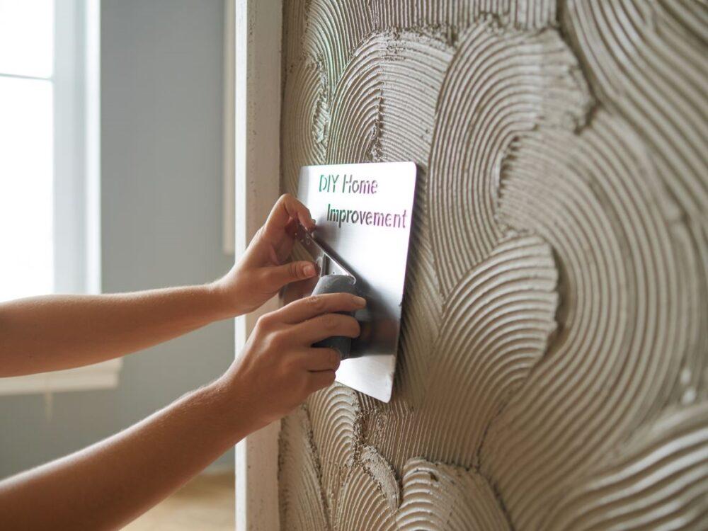 wzory z gipsu na ścianie